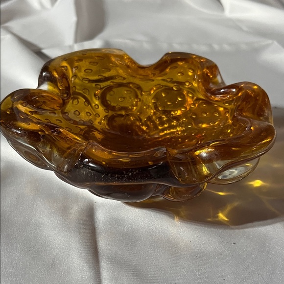 Murano Other - Vintage Murano Honey Glass Art Bowl- 1960s